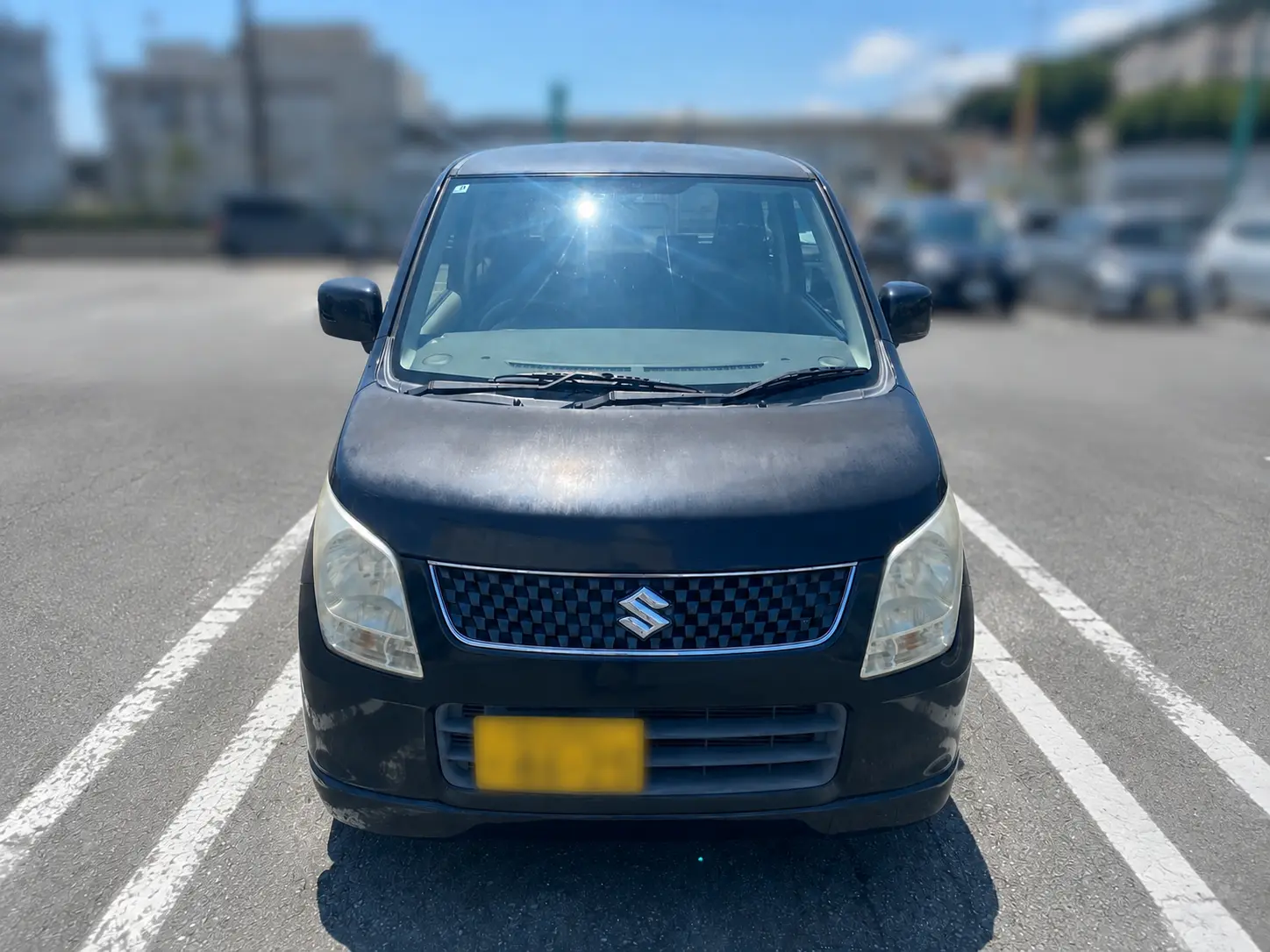 黒いワゴンR MH23Sのフロント正面