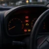 ワゴンRの赤と黄色の警告灯をイメージしたメーターパネル