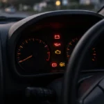 ワゴンRの赤と黄色の警告灯をイメージしたメーターパネル